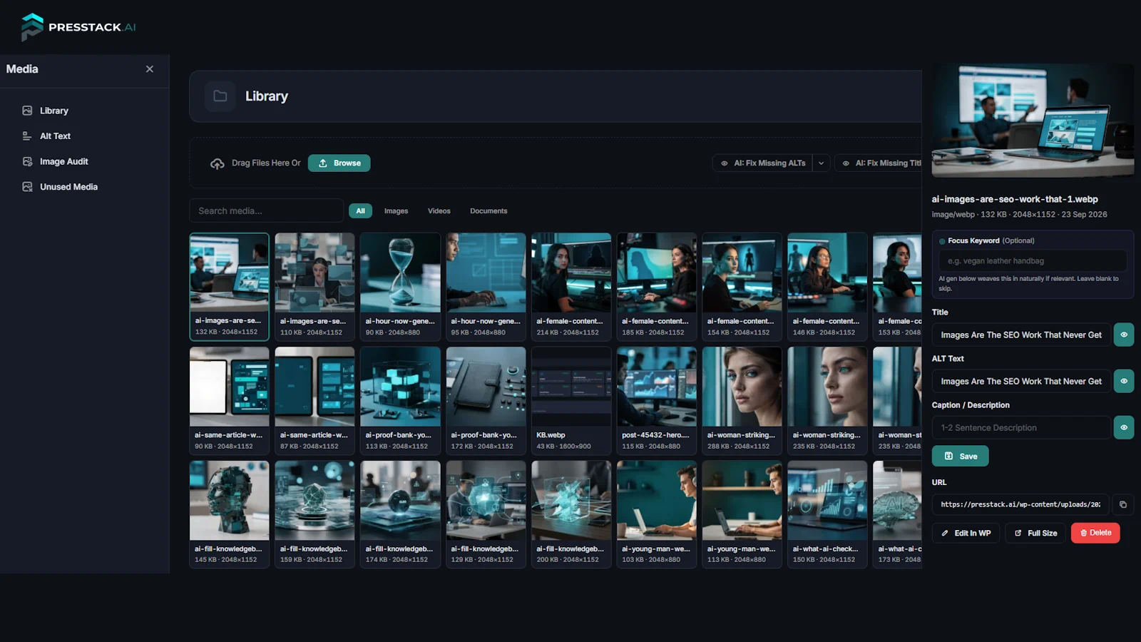 Presstack Media Library