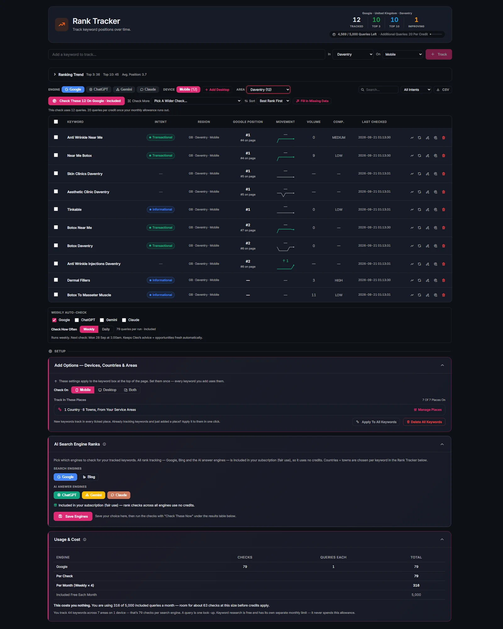 Rank Tracking